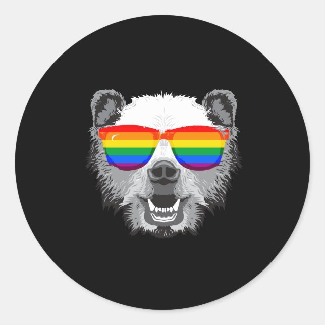 Grizzly Bear Pride Classic Round Sticker (Front)