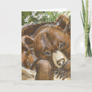Grizzly Bear Resting Card