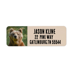GRIZZLY BEAR Return Address Labels