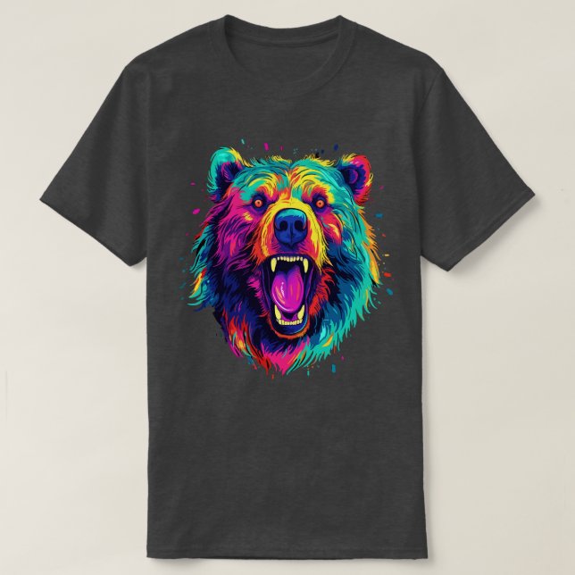 Grizzly Bear Smiling T-Shirt (Design Front)