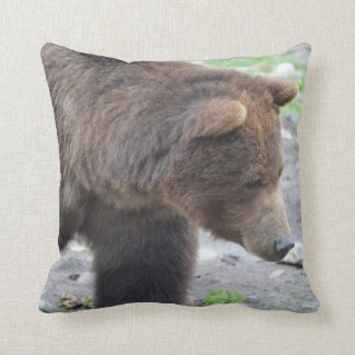 Grizzly Bear Throw Pillow