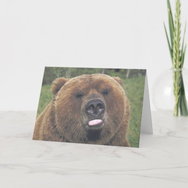 Grizzly Bear Tongue Card (Front)