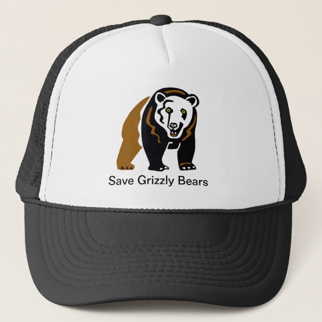 Grizzly bear -trucker hat (Front)