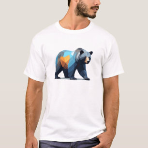 Grizzly Bear Vector Art with Vibrant Colours T-Shirt