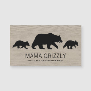 Grizzly Bear with Cubs Silhouettes
