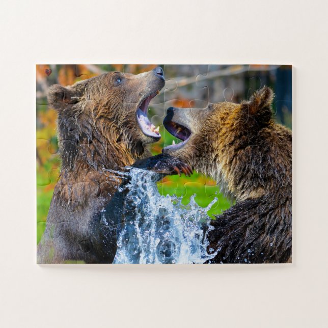 Grizzly Bear Wyoming Jigsaw Puzzle (Horizontal)
