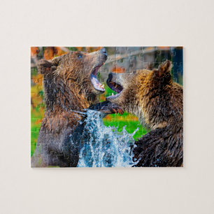 Grizzly Bear Wyoming Jigsaw Puzzle Puzzle