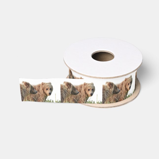 grizzly bears grosgrain ribbon (Spool)