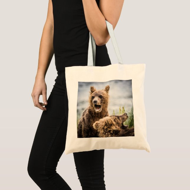 Grizzly Cubs Looking For Their Mum Tote Bag (Front (Product))