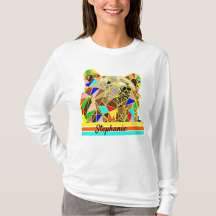 Grizzly Ours vintage Nom personnalisé T-shirt