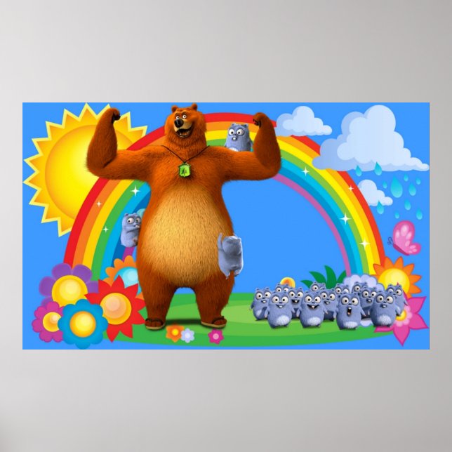 Grizzy and lemmings Kids Poster (Front)