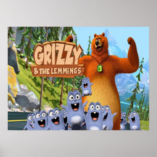 Grizzy and the Lemmings Poster (Front)