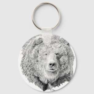 Grizzy Bear Keychain