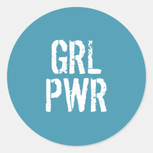 GRL PWR - CLASSIC ROUND STICKER