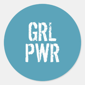 GRL PWR - CLASSIC ROUND STICKER