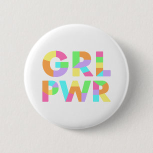 GRL PWR Colourful 2 Inch Round Button