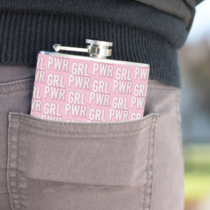 GRL PWR HIP FLASK