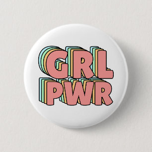 GRL PWR Pastel 2 Inch Round Button