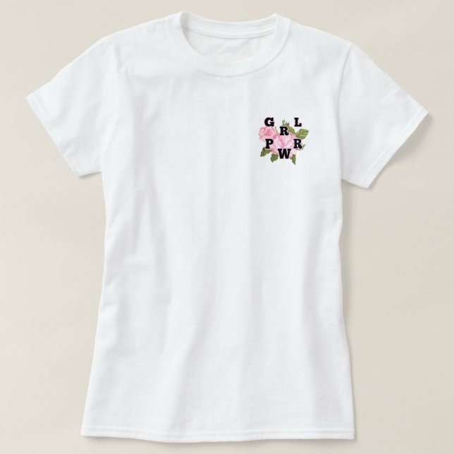 GRL PWR rose frocket T-Shirt (Design Front)