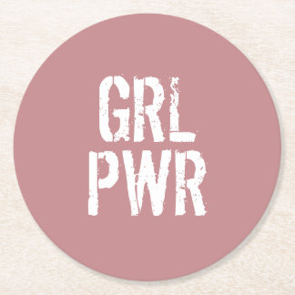 GRL PWR - ROUND PAPER COASTER
