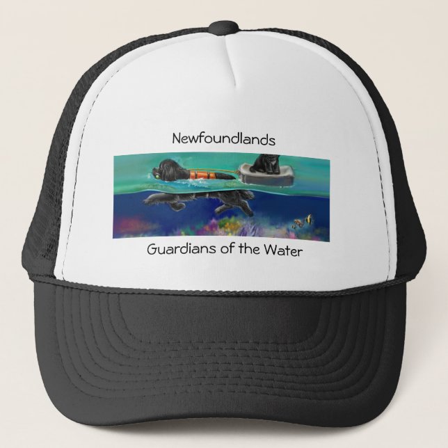 GRNC Casquette pour l'essai d'eau Black Newf (Devant)