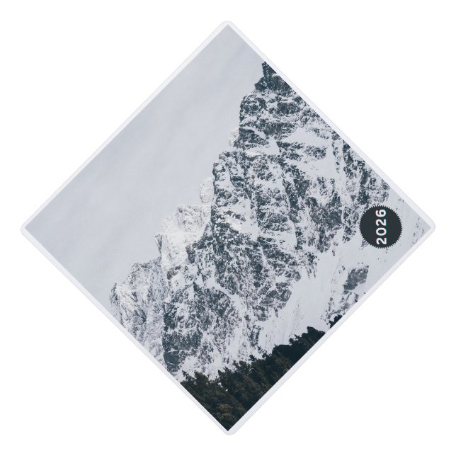 GROAT Grad Cap Base Design - Climb Any Mountain (Front)