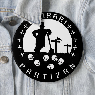 Grobari Partizan Lobanje 6 Inch Round Button