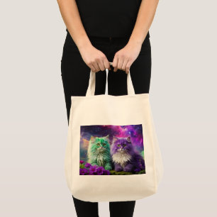 Grocery Bags with 2 cats