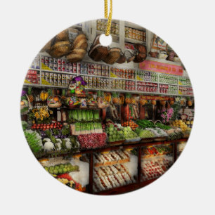 Grocery - Edward Neumann The produce section 1905 Ceramic Ornament
