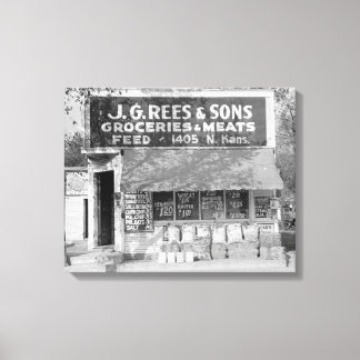 Grocery & Feed Store, 1938 Canvas Print