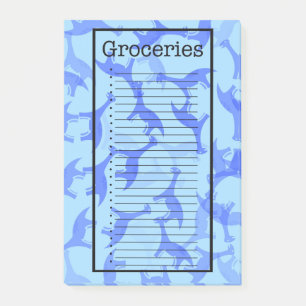Grocery List Dinosaur Post it Notes