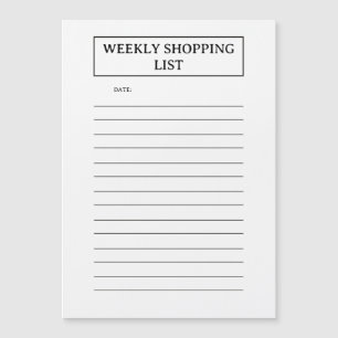 Grocery List Fridge Magnet