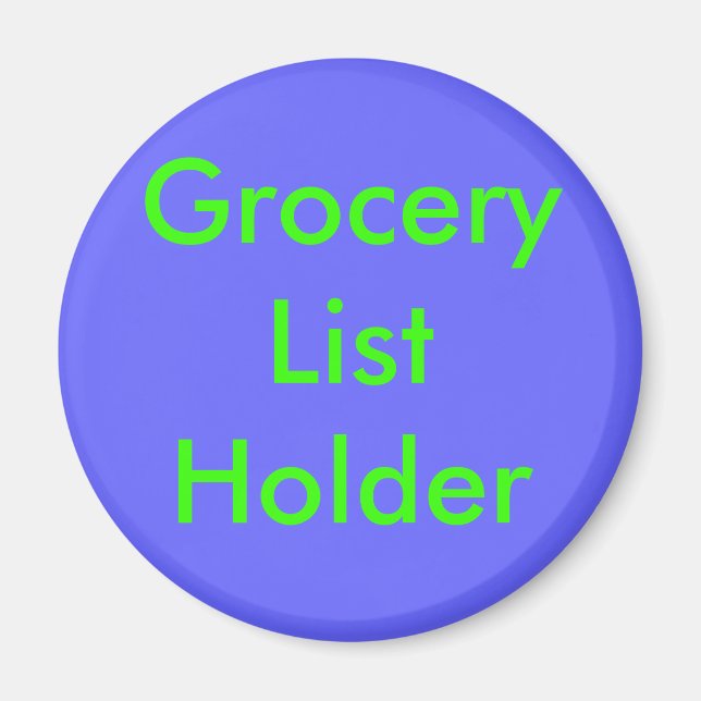 Grocery List Holder Magnet (Front)