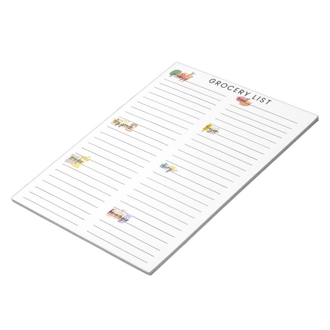 Grocery List Notepad (Angled)