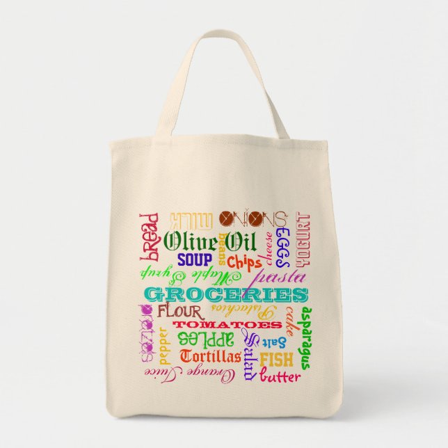 Grocery List Tote Bag (Front)
