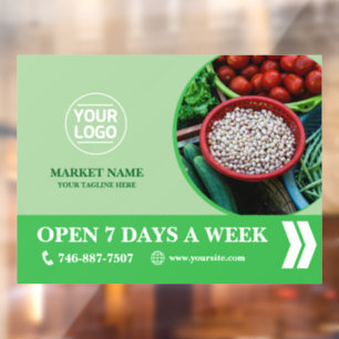 Grocery Market Custom Window Cling
