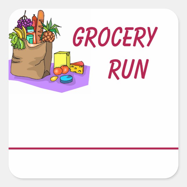 Grocery Shopping Planner Sticker (Front)