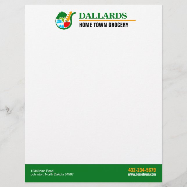Grocery Store Letterhead (Front)