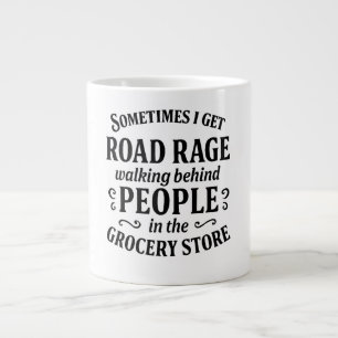 Grocery Store Traffic Jam Humour Large Coffee Mug