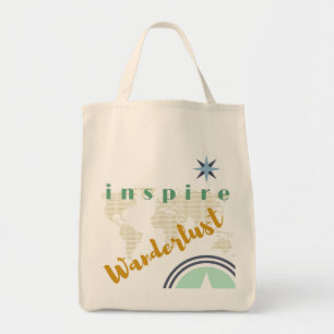 Grocery Tote - Inspire Wanderlust - Farmers Market Bag