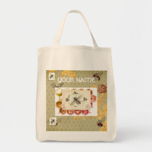 Grocery Tote PERSONALIZED W/ BEES Bag