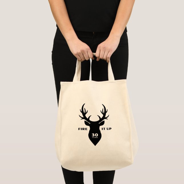 Grocery Tote (shorter straps) Stag + Acoustics (Front (Product))