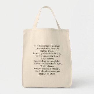 Grocery Tote with Beautiful Poem Bag