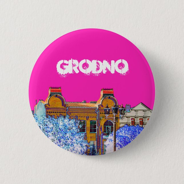 Grodno Belarus Architecture 2 Inch Round Button (Front)