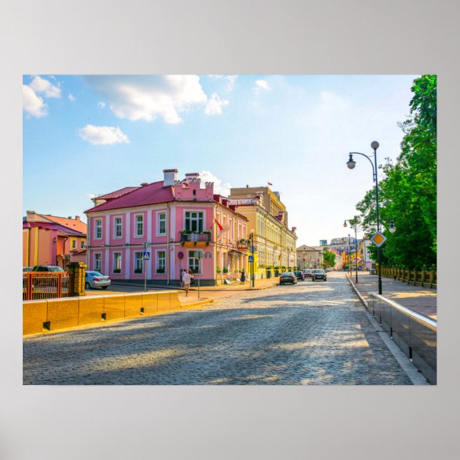 Grodno Belarus Architecture city cityscape street Poster (Front)