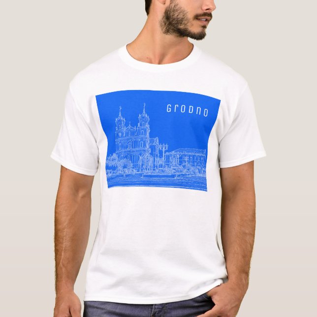 Grodno Belarus Architecture City View Cathedral T-Shirt (Front)