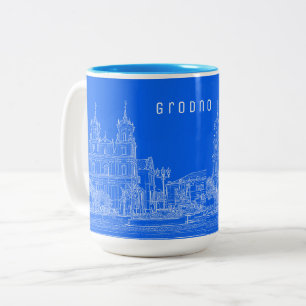 Grodno Belarus Architecture City View Cathedral Two-Tone Coffee Mug