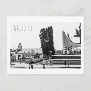 Grodno Belarus City Architecture Life Postcard
