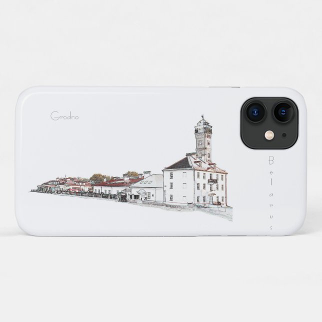 Grodno Hrodna Belarus Architecture iPhone 11 Coque (Dos (Horizontal))