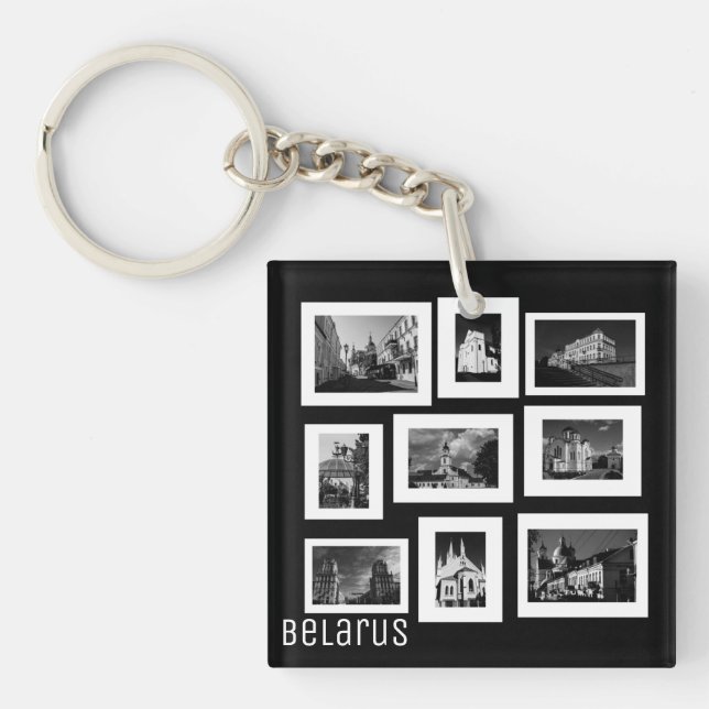 Grodno Minsk Belarus Cityscape Architecture City Keychain (Front)